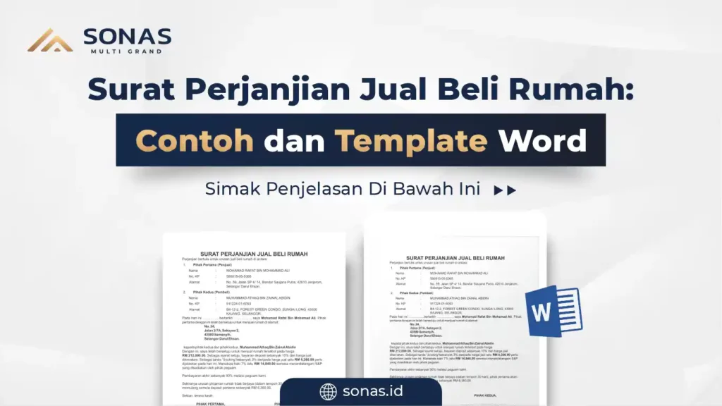 Surat Perjanjian Jual Beli Rumah Contoh dan Template Word