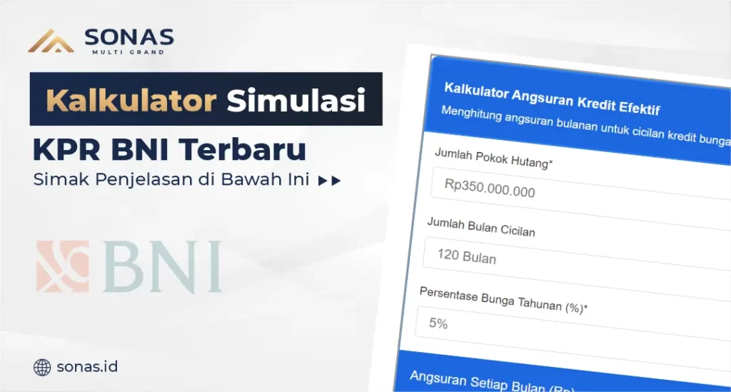 Kalkulator Simulasi KPR BNI Terbaru