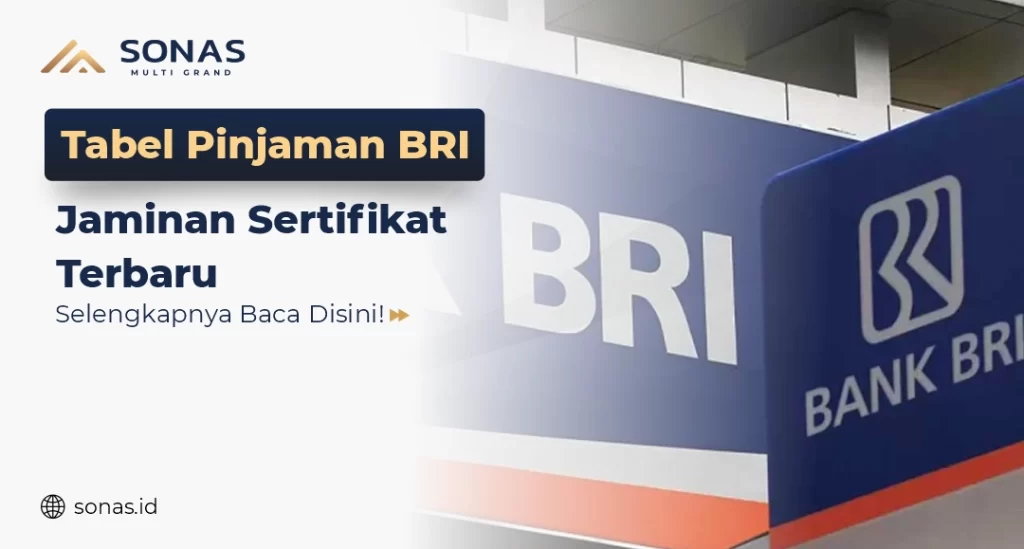 Tabel Pinjaman Bank BRI Jaminan Sertifikat
