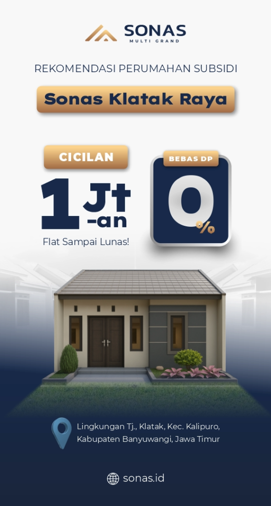 Rekomendasi Rumah Subsidi Minimalis Modern Sonas Klatak Raya