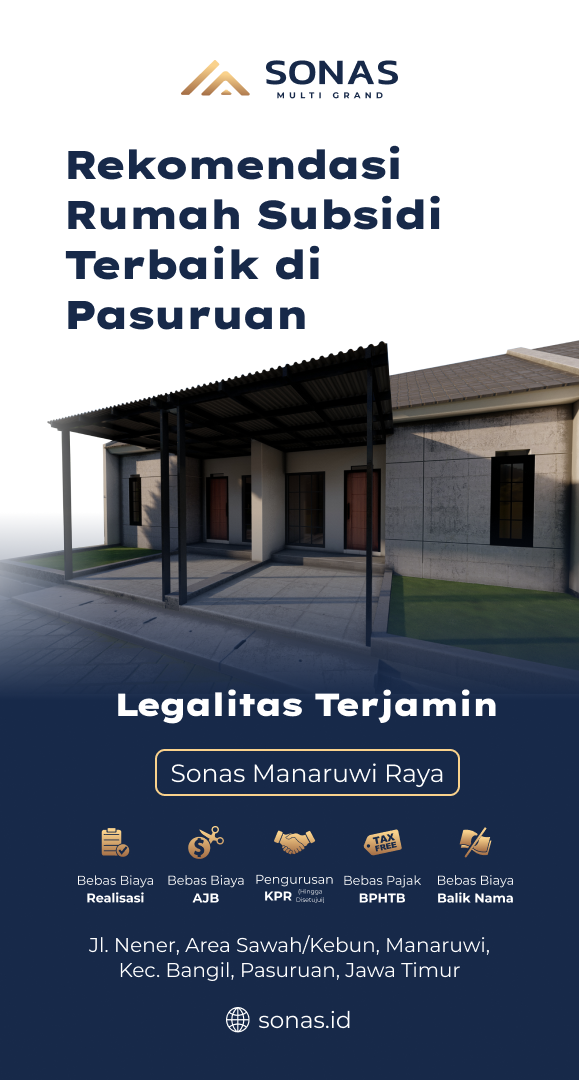 Rekomendasi Rumah Subdidi Terbaik di Pasuruan Legalitas Terjamin