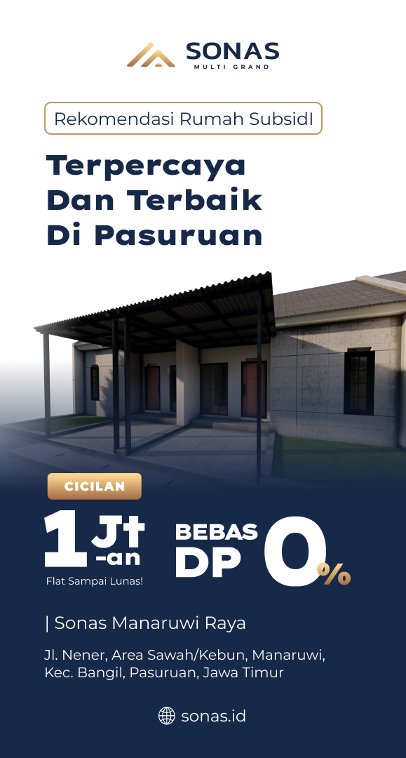 Rekomendasi Rumah Subsidi Terpercaya dan Terbaik di Pasuruan