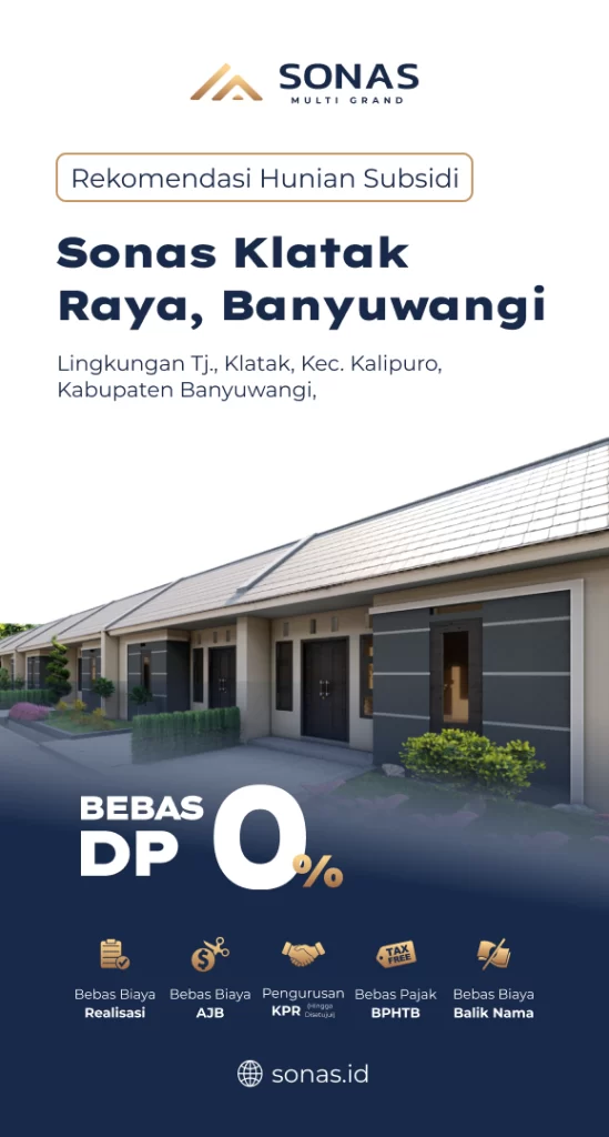 Sonas Klatak Raya, Rumah Subsidi dengan Sertifikat Hak Milik