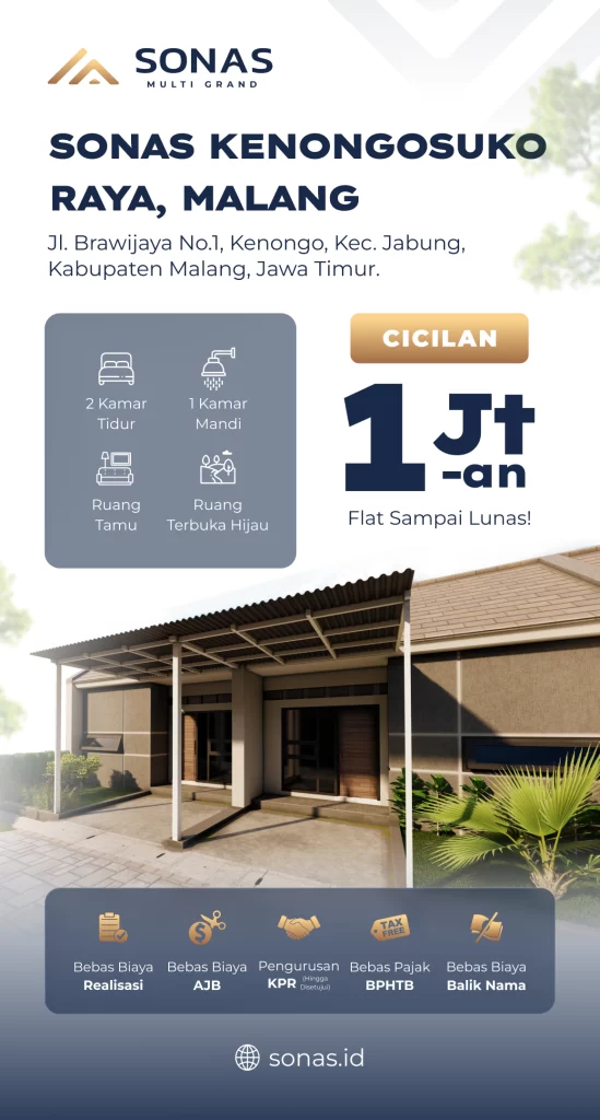 Sonas Kenongosuko Raya, Hunian Nyaman dengan Legalitas Jelas
