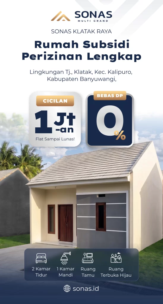 Sonas Klatak Raya, Rumah Subsidi Perizinan Lengkap