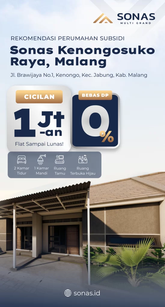 Sonas Kenongosuko Raya, Pilihan Rumah Subsidi di Malang